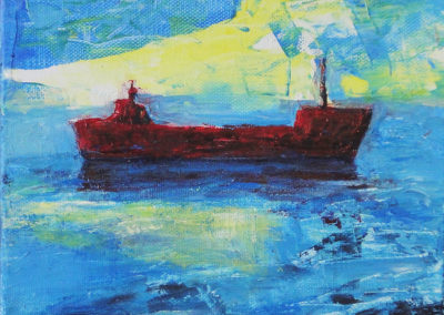 The Mediterranean sea, Acrylic on canvas